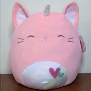 16” Squishmallow Sabrina The Caticorn! A Cat Unicorn, Pink With Hearts 💕